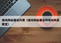 潍坊网站建设代理（潍坊网站建设找潍坊网赢便宜）