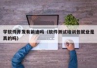 学软件开发有前途吗（软件测试培训包就业是真的吗）